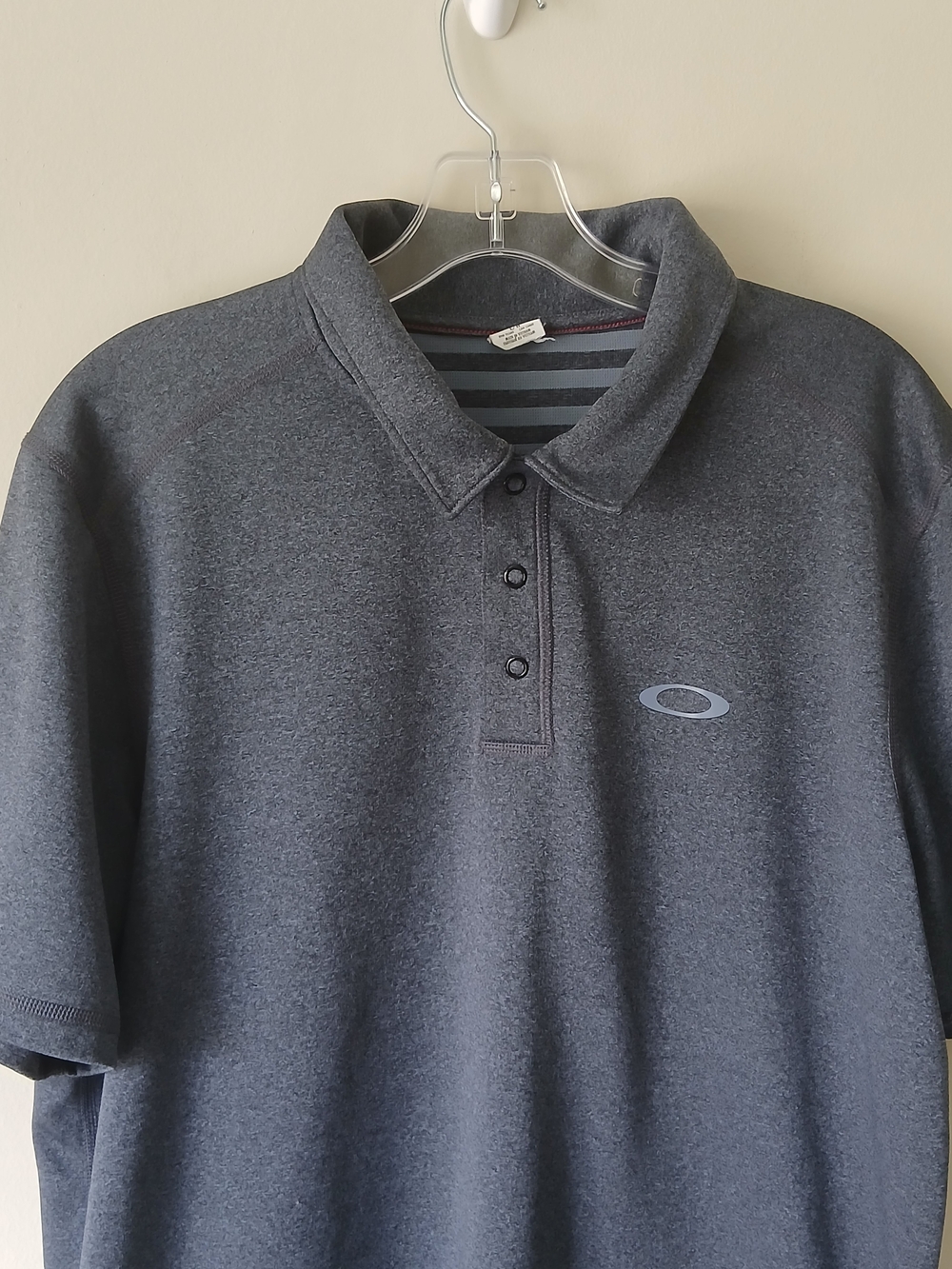 Oakley Men's Charcoal Gray Polo with Subtle Logo